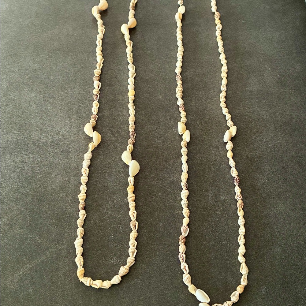 Natural Shell Beaded Necklaces - Cream Beach-Inspired Jewelry